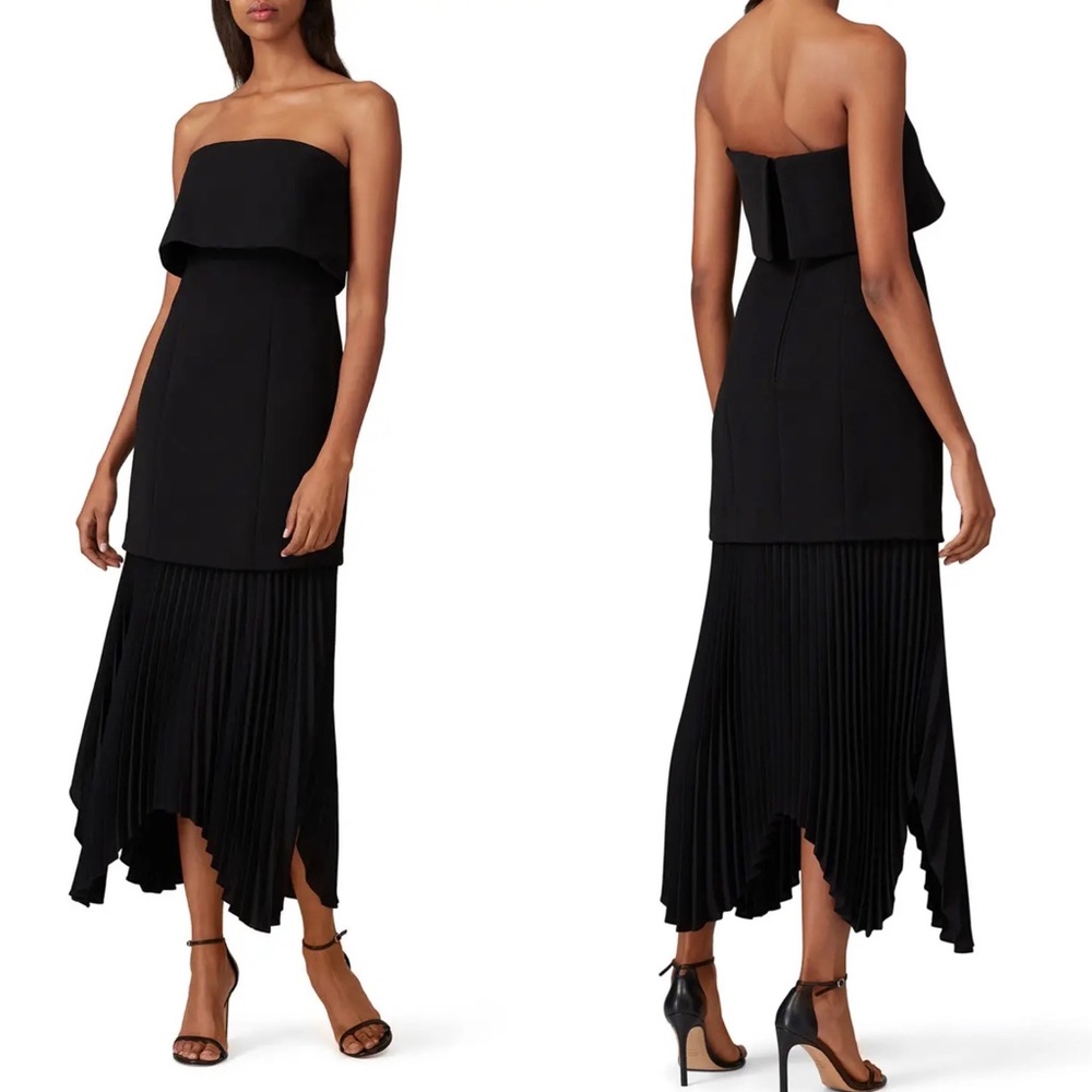 C/MEO Collective Black Strapless Midi Dress
